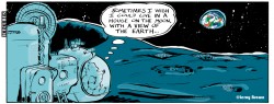 Peckinpaw on the Moon - ICECUBES the comic strip.