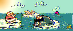 ICECUBES the comic strip Gone Fishing